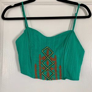 Cute Boho Crop Top Longline Bralette